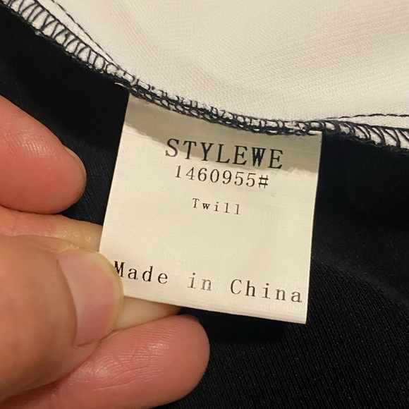 Stylewe Black and White Party Cocktail V-neck Maxi Dress New With Tags - Picture 10 of 12